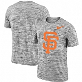 San Francisco Giants Nike Heathered Black Sideline Legend Velocity Travel Performance T-Shirt,baseball caps,new era cap wholesale,wholesale hats